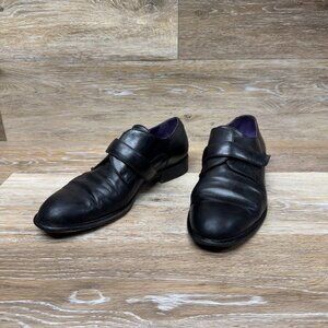 Ralph Lauren Black Leather Monk Strap Dress Shoes Men's Size 7